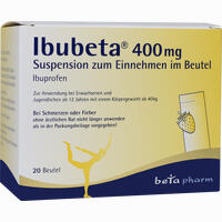 Ibubeta 400 Mg Suspension Zum Einnehmen im Beutel 20 Stück