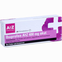 Ibuprofen Abz 400 Mg Akut Filmtabletten  20 Stück - ab 0,86 €