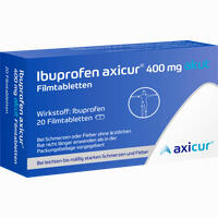 Ibuprofen Axicur 400 Mg Akut Filmtabletten  10 Stück - ab 1,32 €