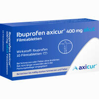 Ibuprofen Axicur 400 Mg Akut Filmtabletten axicorp Pharma GmbH 10 Stück
