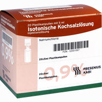 Kochsalz 0.9% Isoton Pl Ampullen 20 x 20 ml - ab 4,21 €