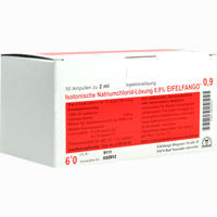 Isotonische Natriumchlorid- Lösung 0.9% Eifelfango Ampullen 100 x 2 ml - ab 5,22 €