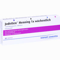 Jodetten Henning 1x Wöchentlich Tabletten 28 Stück - ab 6,47 €