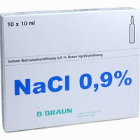 Kochsalz 0.9% Isoton Ampullen 10 x 10 ml 