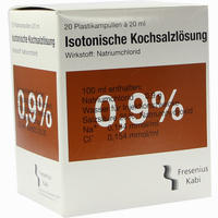 Kochsalz 0.9% Isoton Pl Ampullen 20 x 20 ml - ab 4,21 €