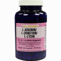 L- Arginin/l- Ornithin/l- Lysin 4:3:4 Gph Kapseln 60 Stück - ab 17,59 €