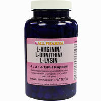 L- Arginin/l- Ornithin/l- Lysin 4:3:4 Gph Kapseln 60 Stück - ab 17,87 €