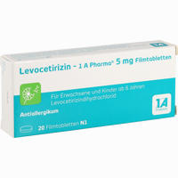 Levocetirizin - 1 A Pharma 5 Mg Filmtabletten  20 Stück - ab 3,88 €