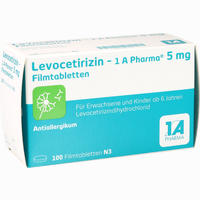 Levocetirizin - 1 A Pharma 5 Mg Filmtabletten  20 Stück - ab 3,88 €