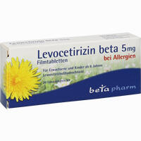 Levocetirizin Beta 5mg Filmtabletten  20 Stück - ab 2,33 €