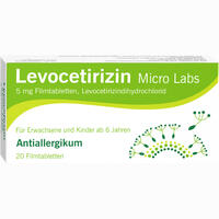 Levocetirizin Micro Labs 5 Mg Filmtabletten  20 Stück - ab 3,06 €