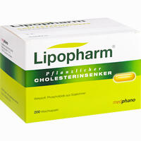 Lipopharm Pflanzlicher Cholesterinsenker Kapseln 200 Stück 