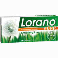 Lorano Akut Tabletten 100 Stück - ab 1,24 €