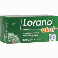 Lorano Akut Tabletten 100 Stück - ab 1,30 €