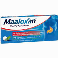 Maaloxan 25 Mval Kautablette Kautabletten 20 Stück - ab 5,60 €