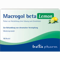 Macrogol Beta Lemon Pulver zur Herstellung einer Lösung Zum Einnehmen 10 Stück - ab 3,73 €