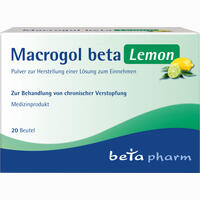 Macrogol Beta Lemon Pulver zur Herstellung einer Lösung Zum Einnehmen 10 Stück - ab 3,93 €