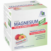 Magnesium 400+ B- Komplex Direkt Pfirsich- Maracuja 50 x 2.5 g