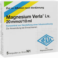 Magnesium Verla I. V. 20 Mmol/10ml 5 Stück - ab 10,48 €