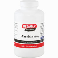 Megamax L- Carnitin 1000mg Tabletten 60 Stück - ab 32,58 €