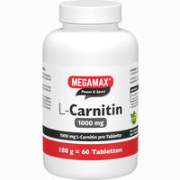 Megamax L- Carnitin 1000mg Tabletten Megamax 60 Stück