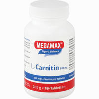 Megamax L- Carnitin 500mg Tabletten 30 Stück - ab 13,79 €