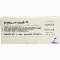 Mercurius Vivus Natur D6 Ampullen 8 x 1 ml