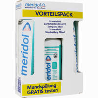 Meridol Zahnpasta Vorteilspack + 100ml Spülung  2 x 75 ml 