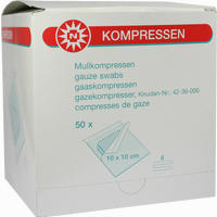 Mullkompressen 10x10cm 8f 50 Stück - ab 6,74 €