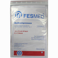 Mullkompressen Steril 10x10 Es 8f  25 x 2 Stück - ab 2,59 €