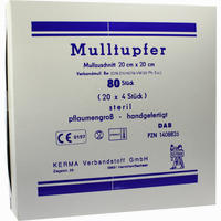 Mulltupfer Handgef.ballonf.ster.pflaumengr.20x20cm 20 x 4 Stück