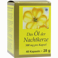 Nachtkerze Oel Kaps 500mg Kapseln 40 Stück - ab 7,14 €