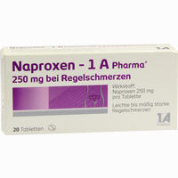 Naproxen - 1 A Pharma 250mg bei Regelschmerzen Tabletten 10 Stück - ab 0,00 €