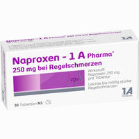 Naproxen - 1 A Pharma 250mg bei Regelschmerzen Tabletten 10 Stück - ab 0,00 €
