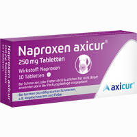 Naproxen Axicur 250 Mg Tabletten   10 Stück - ab 2,34 €