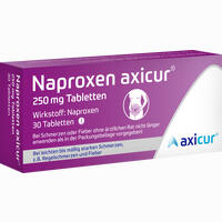 Naproxen Axicur 250 Mg Tabletten   10 Stück - ab 2,34 €