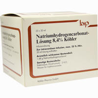 Natriumhydrogencarbonat- Lösung 8.4% Köhler Infusionslösung 10 x 20 ml - ab 10,37 € Natriumhydrogencarbonat- Lösung 8.4% Köhler Infusionslösung 10 x 20 ml - ab 10,37 €