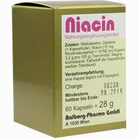 Niacin Kapseln Aalborg pharma 60 Stück - ab 7,44 €