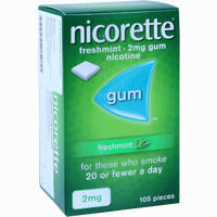 Nicorette 2 Mg Freshmint Kaugummi EMRA-MED Arzneimittel GmbH 105 Stück