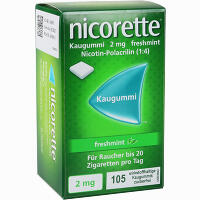 Nicorette 2mg Freshmint Kaugummi Pharma Gerke Arzneimittelvertriebs GmbH 105 Stück