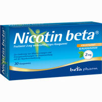 Nicotin Beta Fruitmint 2mg Wirkstoffhaltiger Kaugummi 30 Stück
