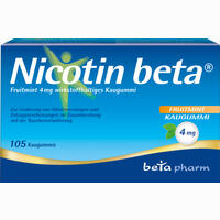 Nicotin Beta Fruitmint 4mg Wirkstoffhaltiger Kaugummi 105 Stück