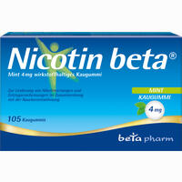 Nicotin Beta Mint 4mg Wirkstoffhaltiger Kaugummi 105 Stück