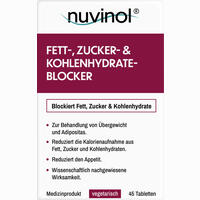 Nuvinol Fett- & Zucker- & Kohlenhydrateblocker 45 Stück