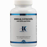 Omega- 3 Fischöl 1200 Mg mit Epa und Dha Klean Labs 100 Stück