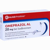 Omeprazol Al 20mg bei Sodbrennen Tabletten 7 Stück - ab 2,13 €