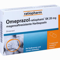 Omeprazol- Ratiopharm Sk 20mg Magensaftresistente Hartkapseln  7 Stück - ab 2,61 €