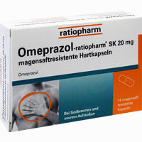 Omeprazol- Ratiopharm Sk 20mg Magensaftresistente Hartkapseln  7 Stück - ab 2,89 €