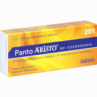 Panto Aristo bei Sodbrennen 20mg Magensaftresistente Tabletten  14 Stück - ab 2,65 €