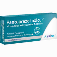 Pantoprazol Axicur 20mg Magensaftresistente Tabletten   7 Stück - ab 1,49 €